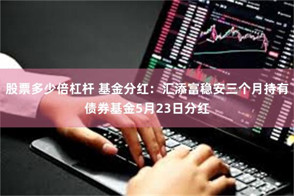 股票多少倍杠杆 基金分红：汇添富稳安三个月持有债券基金5月23日分红