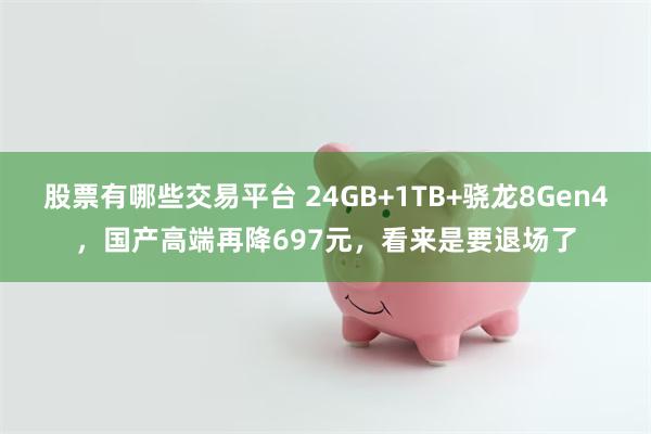 股票有哪些交易平台 24GB+1TB+骁龙8Gen4，国产高端再降697元，看来是要退场了