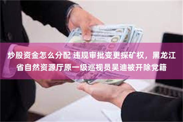 炒股资金怎么分配 违规审批变更探矿权，黑龙江省自然资源厅原一级巡视员吴迪被开除党籍